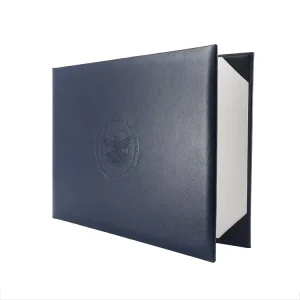 Grain Leather A4 8.5×11 11×14 Graduation Certificate Cover Diploma Holder with Custom Logo