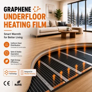 Graphene Heating Film 220W Powerful Electric Heating for Apartment Outdoor Kitchen Bathroom Hotel Use Durable Custom Sizes 5+