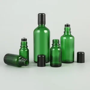 Green Glass Roller Bottles 10ml 20ml 30ml Perfume Packaging 50ml Essential Oil Roll on