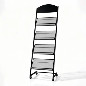 Ground Standing Magazine Rack Vertical Display Rack Exhibition Newspaper Folding Data Display Rack