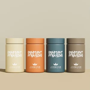 Gummy Bottle Packaging Child Resistant PET Plastic Jar Spices Bottle Supplement Packaging Bottle Soft Touch Vitamins Storage Jar