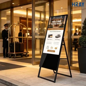 HRAY 43 Inch High Brightness a Frame Water Sign 178 Wide View for Chain Store Product Info Display Support OEM ODM