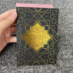 Haiweixi Luxury Business Greeting Cards Standard Size 10x15cm Custom Logo Design 400g Coated Paper Digital Printing