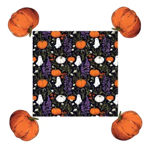 Halloween Pumpkin Ghost Pattern Mahjong Mat Table Cover Carrying Bag 315×315 Inch Noise Reduction Made China for Ages
