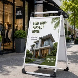 Hand Carried a Frame Advertising Board Foldable Poster Display Stand