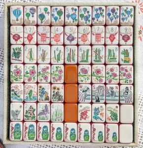 Hand Drawn Retro American Mahjong Tiles 160PCS