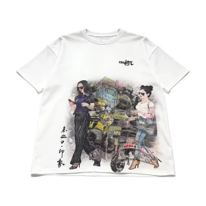 Hand Drawn Style Mens Corduroy Printed T Shirts Creative Artistic Graphic Tees Art Exhibition Cultural Events Daily Casual