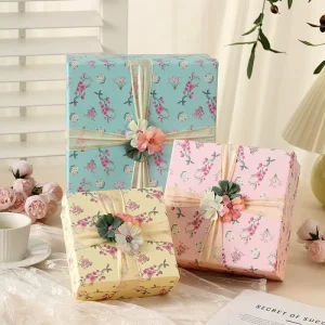 Hand Gift Box Heaven and Earth Cover square Flower Gift Box Birthday Girl Perfume Packaging Gift Box