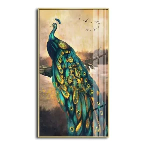 Hand Made Decor Custom Gift Beautiful Peacock Canvas Art Printing