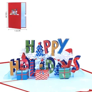 Handmade 3D Pop up Greeting Card Custom Digital Printing on Paper Material for Business Thank You Birthday New Year