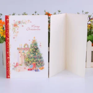 Handmade Color Printable Holiday Gift Cards With Blank Envelope Funny Design Merry Christmas Decoration Greeting Card