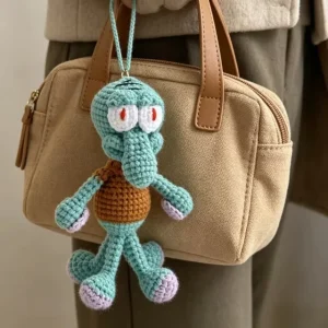 Handmade Cotton Crochet Octopus Eco Friendly Soft Durable Fashion Cartoon Style Pendant Customizable Decoration