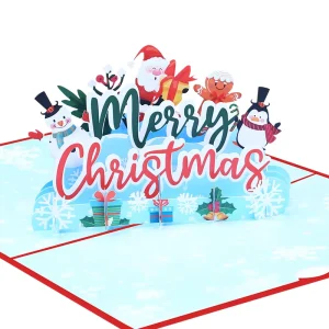 Handmade Custom 3D Christmas Pop up Greeting Gift Cards New Design Wedding Thank You Card Supply