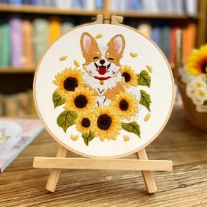 Handmade DIY Material Package Lu Embroidery Creative Cute Wall Paintings Cute Dog Cartoon Wall Paintings