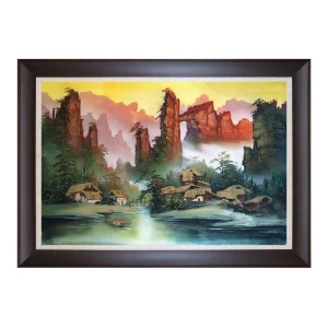 Handmade Zhangjiajie Avatar Scene Landscape Sandstone Painting Mountains Wall Art for Home Decor and Ornament Large Artwork