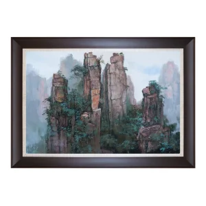 Handmade Zhangjiajie Avatar Scene Landscape Sandstone Painting Mountains Wall Art for Home Decor and Ornament Large Artwork