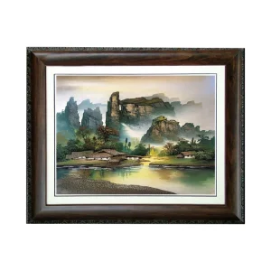 Handmade Zhangjiajie Landscape Wall Art Sandstone Painting