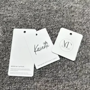 Hang Tag Fancy Paper Custom Logo Waterproof Corrugated Board Business Card 500pcs Screen Printed Embossed