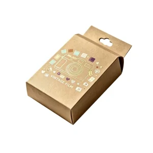 Hanging Ear Eco Friendly Handmade Portable Customizable Kraft Paper Rigid Boxes for Food and Cosmetic Outer Packaging