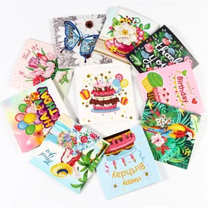 Happy Birthday Greeting Card Diy Diamond Painting Thank You Greeting Card Design for Family and Friends