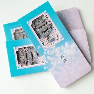 Hardcover Notebook Creative 3D Hollow Carving Art Book Wuxi Cherry Blossoms