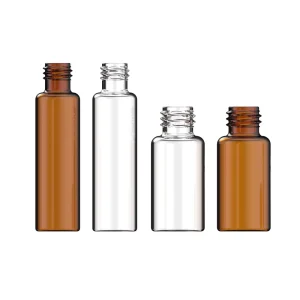 He yu Transparent Threaded USP Type I Neutral Borosilicate Glass Bottles OEM Packaging 2ml 30ml Easy pull Cap Silk Screen Printed
