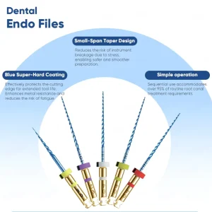 Heat activated Dental Root canal File Set 19/21/25mm Length Nitinol Material Dental Endodontic Root canal File