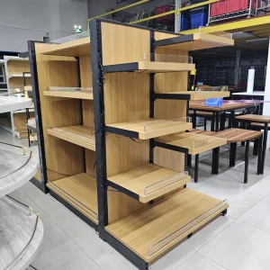 Heavy Duty Adjustable Height Double Sided Display Stand Supermarket Shelves