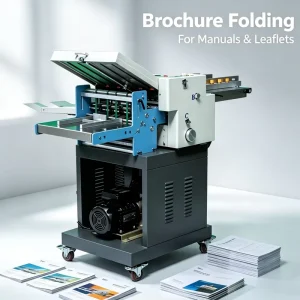 Heavy Duty Paper Folder 1.5KW for A4 Document Folding 22000 Sheets Hour With Casters for Workshop Mobility