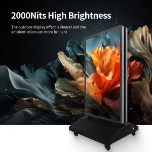 High-Brightness 2000cd/m² Double-Sided 43-Inch IP66 Portable Android Outdoor Digital Signage Player