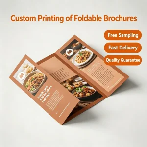 High Definition Full Color Digital Printing Coated Paper Folded Brochure Custom Size Business Promotion Flyer Printing
