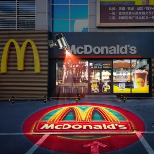High-Definition Waterproof Advertising Gobo Projector Logo Lights Outdoor LED Pattern Sign With Spotlight