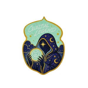 High Definition Woven Patch Custom Wizard Icon Stitched Label with Overlocked Edge for Fashion Merchandising AWELLS