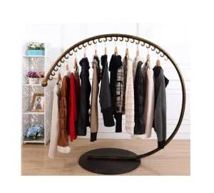 High End Creative Metal Clothes Display Stand for Women Portable Modern Style