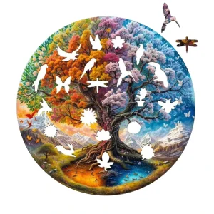 High End Custom 500pcs Jigsaw Puzzle Punching Die Cut Paper Wood Plastic Scratch Free Nano Coating OEM Toy Gift