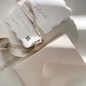 High-End Custom Wedding Invitation Suite with Envelopes Art Paper Embossing Professional Choice for Wedding Events