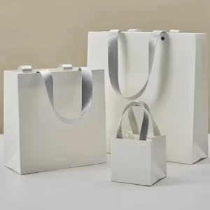 High End Healthcare Cardboard Packaging Custom Logo Trademark Kraft Paper Carrier Bag Shopping Container Gift Wrapping Box