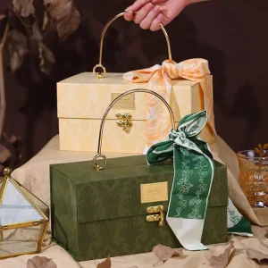 High End Luxury Custom Color Gift Box Fashion Paper Packaging Ribbons Portable Embossed Print Creative Gift Solution