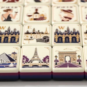 High-End Paris Style American Mahjong Set, 160 Acrylic Tiles with Custom Packaging and Matching Accessories