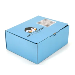 High End Recyclable Cardboard Cosmetic Gift Corrugated Packaging Box Blue Logo Mailer Box with Zip Lock