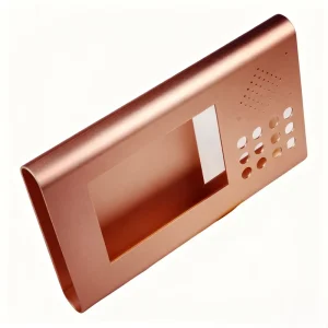 High End Rose Gold Aluminum Alloy Intercom Casing Precision Stamping Sheet Metal Fabrication Rose Gold Metal Enclosure