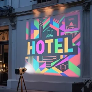 High Power Hologram Wall Logo Outdoor Remote Control Waterproof IP67 Mini Bi Advertising Custom Logo Led Light Box Projector