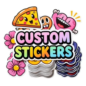 High Quality Custom Cartoon PVC Vinyl Die Cut Stickers UV Resistant Personalized Logo Durable Waterproof Oil Proof Glossy Candle