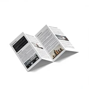 High Quality Custom Design Offset Printing Brochure Folded Leaflet for Product Manual and Warranty Card