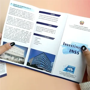 High Quality Custom Flyer Poster Printing Waterproof Advertising Brochure Folding Booklet Printing