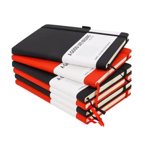 High Quality Custom LOGO Leather A5 Thread Sewing Hardcover Notebook 100 Sheets Notepad for Gift Office Stationery