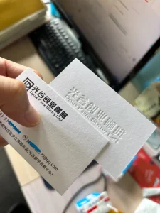 High Quality Custom Luxury 3D Embossed Debossed Logo Printing 800 grams Business Cards Thank You Card for Small Business