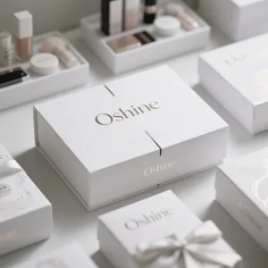 High Quality Custom Print Logo White Design Luxury Magnetic Cosmetic Skincare Set Foam Insert Magnetic Box Packaging Gift Boxes