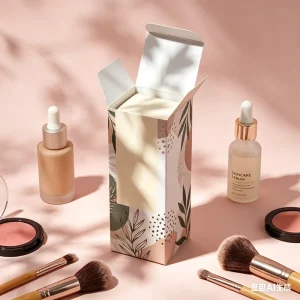 High Quality Custom Recyclable Paper Box with Embossing Sponge Lining Folding Tuck End Design for Eye Cream Cosmetic Packaging