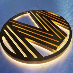 High Quality Custom Shop logo Hair Salon logo Custom Stainless Steel Backlit Lettering logo